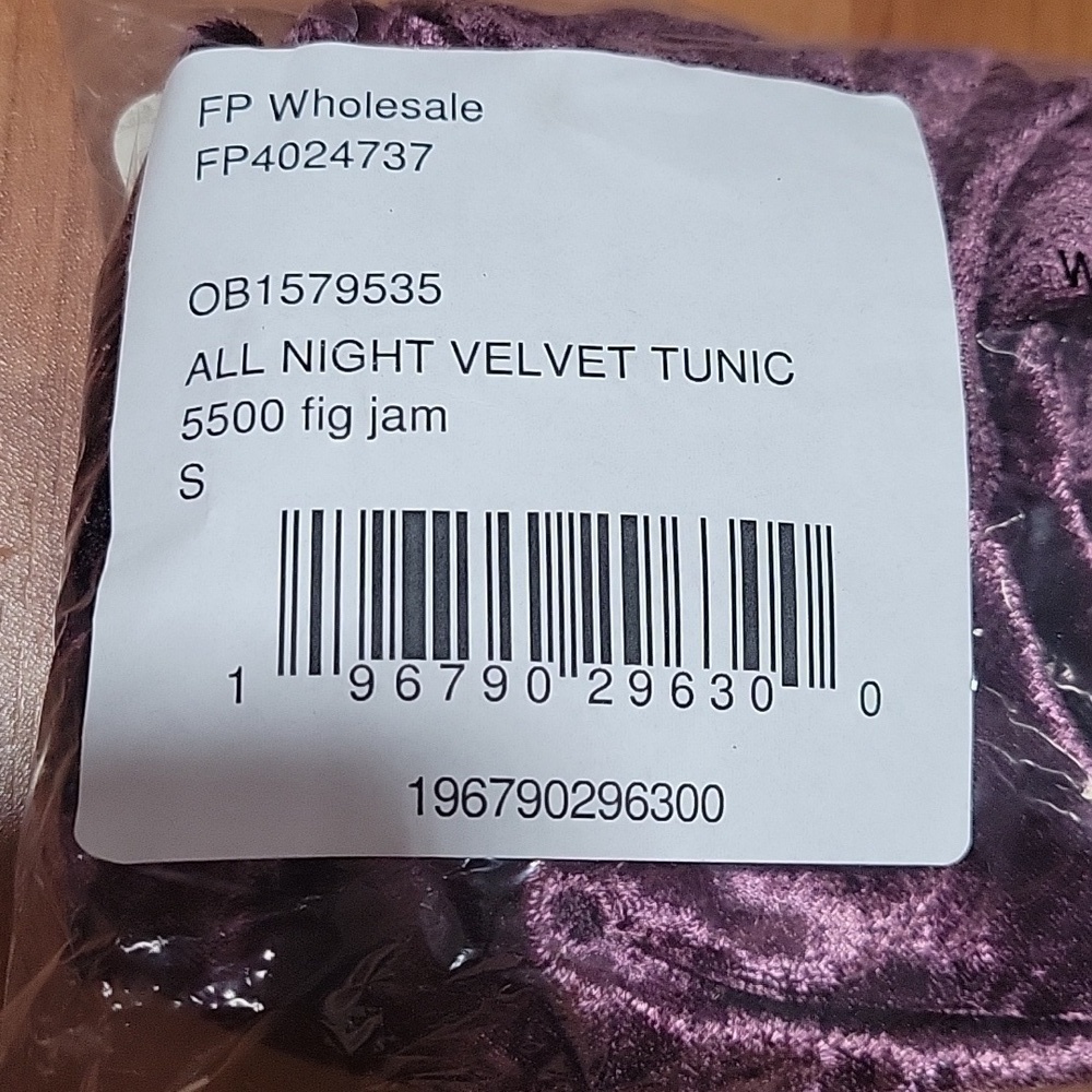 Free People Intimately All Night Velvet Tunic in Fig Jam•S - Picture 10 of 10